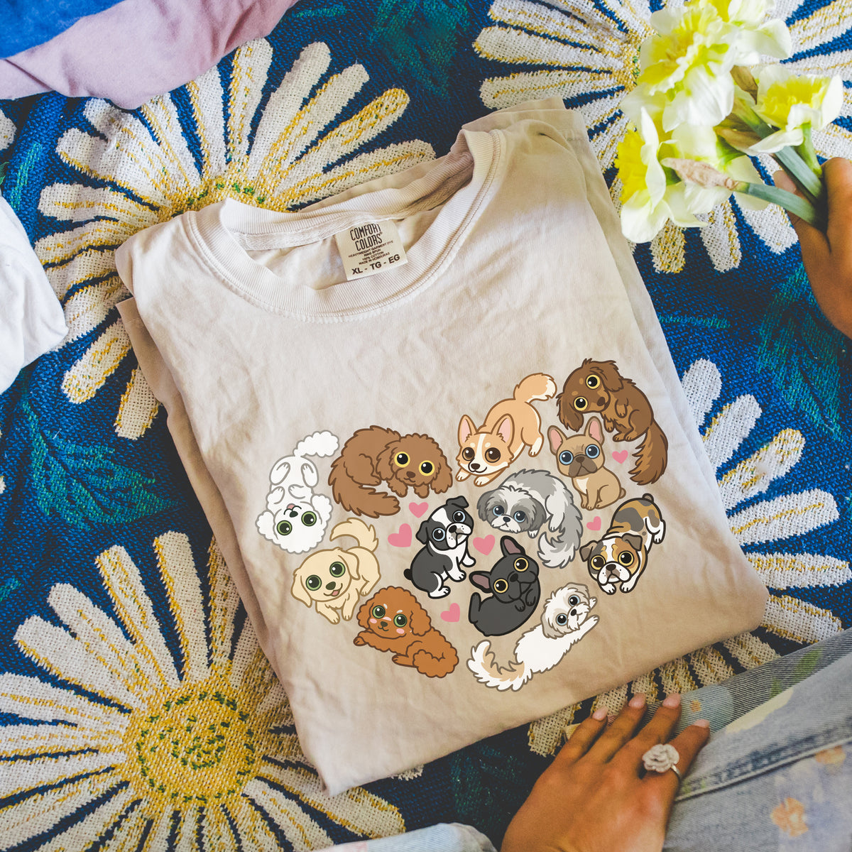 Cute Dog Lover Shirt – Kawaii Puppy Collage Graphic Tee
