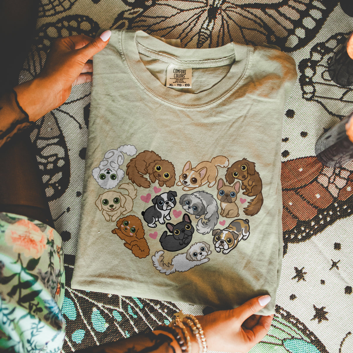 Cute Dog Lover Shirt – Kawaii Puppy Collage Graphic Tee