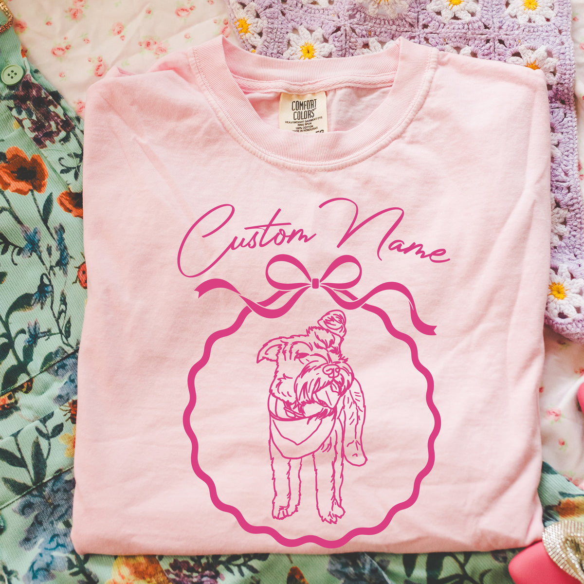 Custom Pet From Photo Shirt, Personalized Hand Drawn Pet Tee